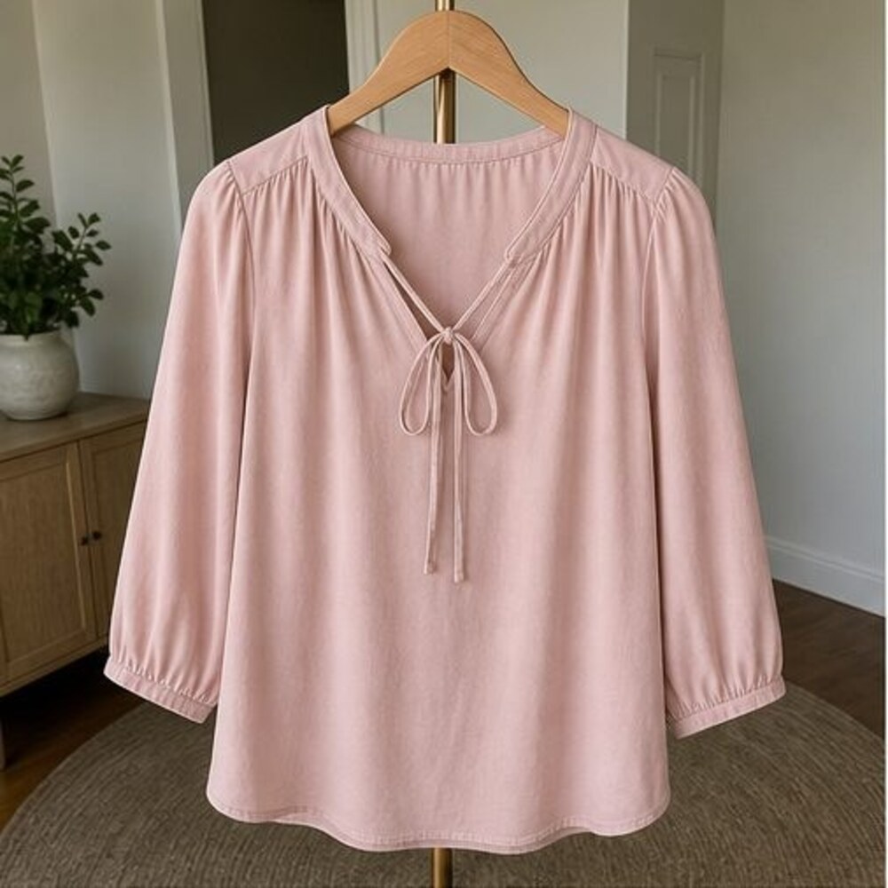 Blush V Neck Top